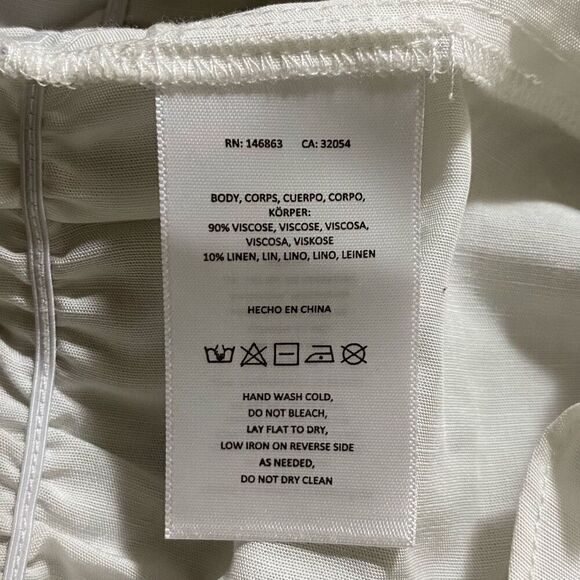 Anthropologie Mare Mare White Smocked Ruffled Tube Top NWT Plus Size 2X/20-22 - Picture 6 of 7